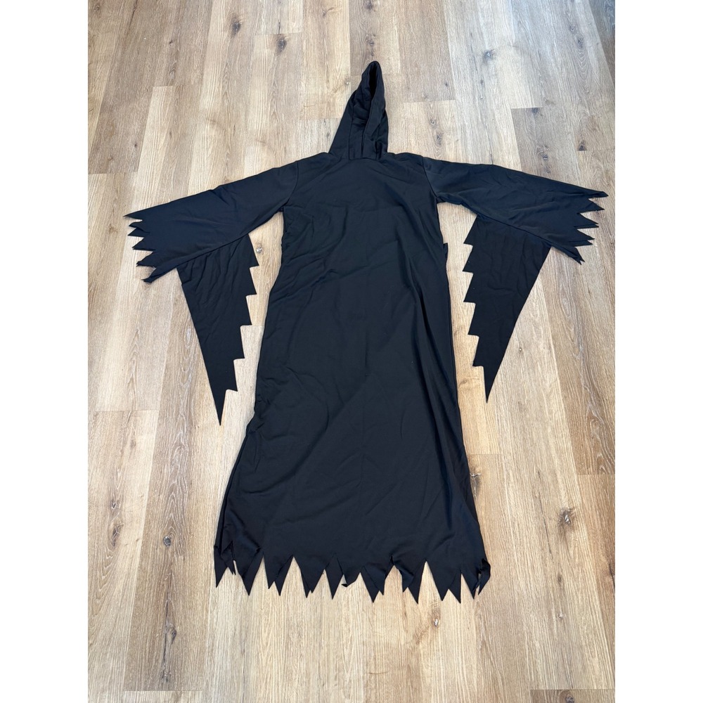 Hooded Reaper Costume Goth Adult OS Black Bat Wing Sleeves Cosplay Witchy